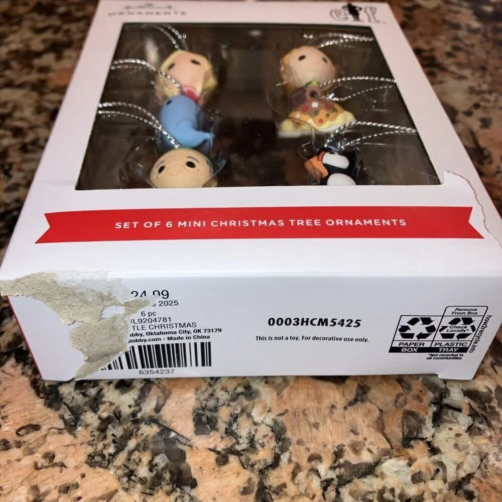 Hallmark Mini Buddy The ELF Christmas Ornaments Set of 6. New In Box